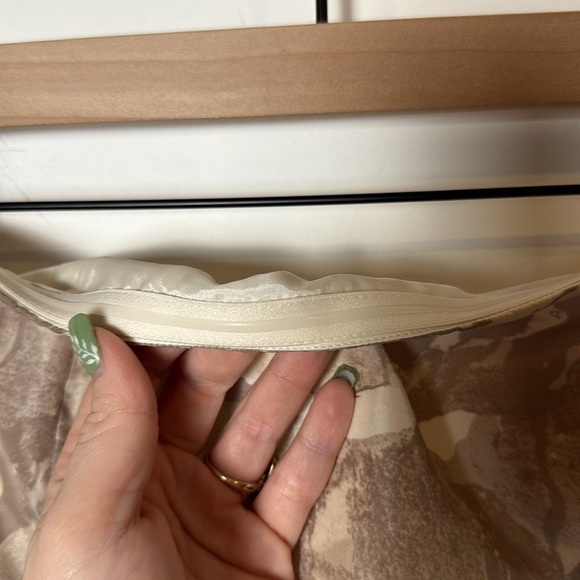 Banana Republic Womens Y2K Vintage 100% Silk Brown Cream Floral Strapless Top 10 - Picture 8 of 14